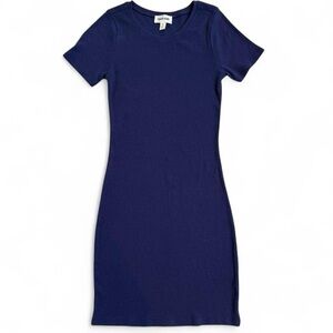 Navy Blue Short Sleeve Dress